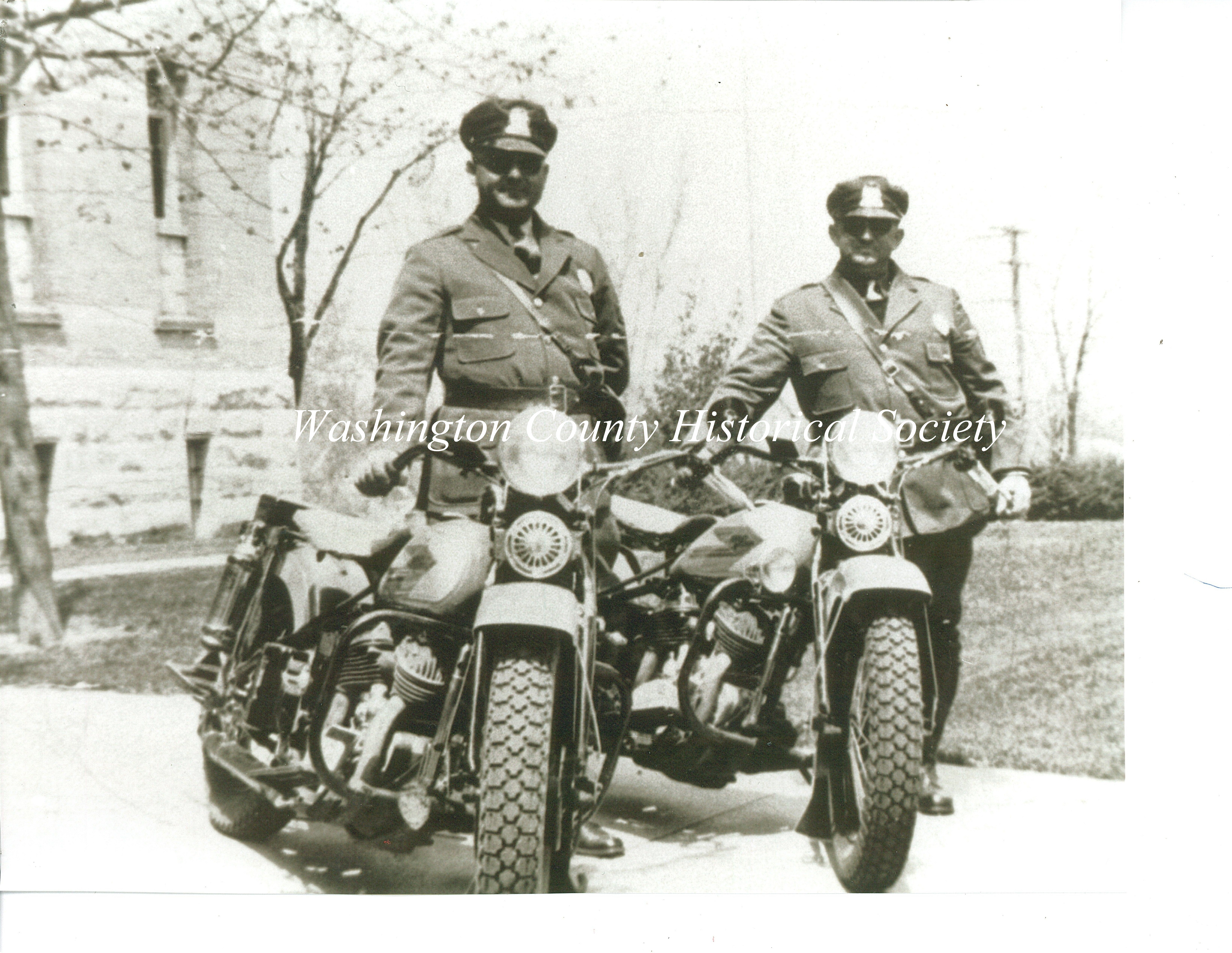 motorcycle cops 1935 George Brugger and Bill Johnson  copy
