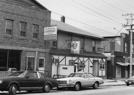 Pizza Joe's circa 1977 One of Barton's original buildings,  it was built in 1850 as a general store by John Reisse. photo courtesy  Wisconsin Historical Society